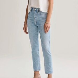 Agolde High Rise Straight Crop Jean in Renewal